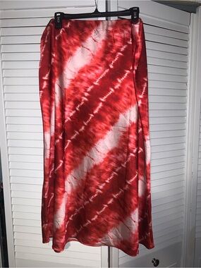 Nasty Gal Plus Size Women’s Tie Dye Satin Midi Skirt